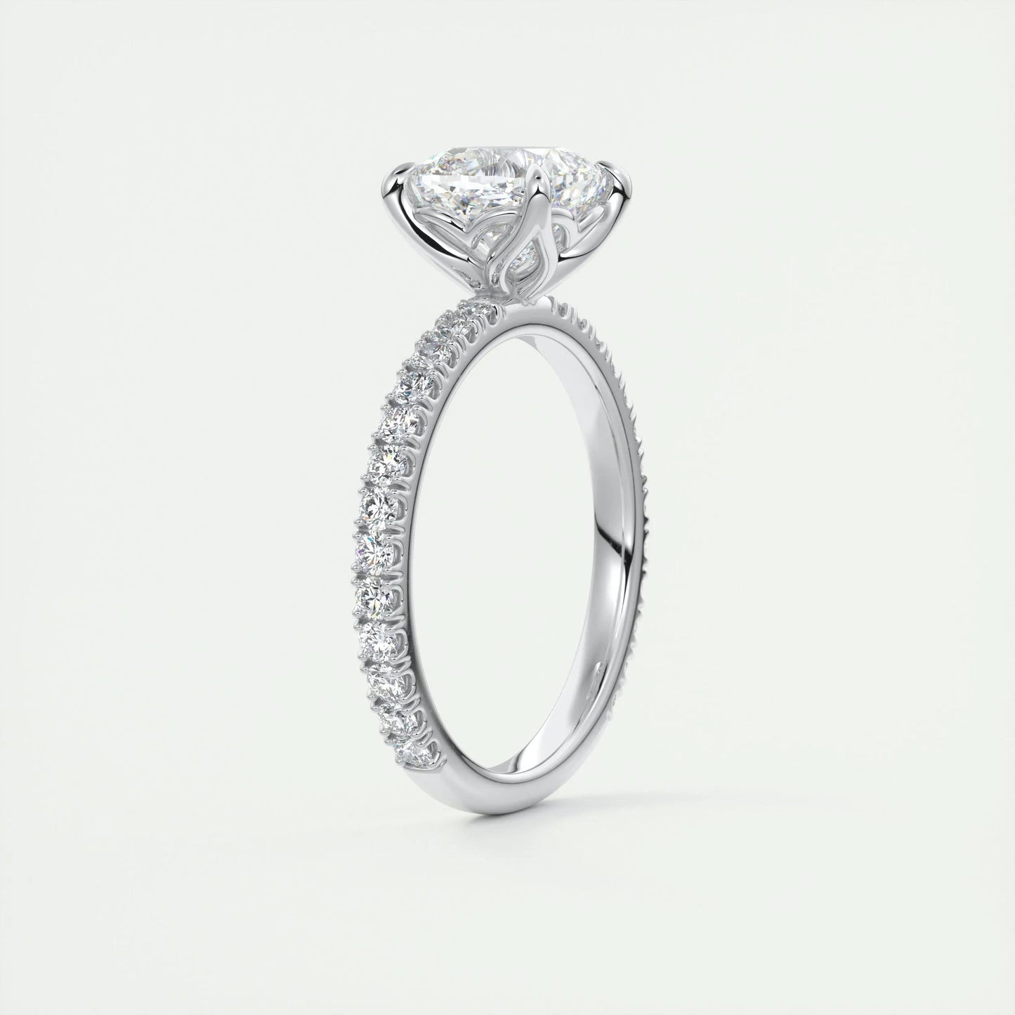 2 CT Cushion Solitaire CVD F/VS1 Diamond Engagement Ring