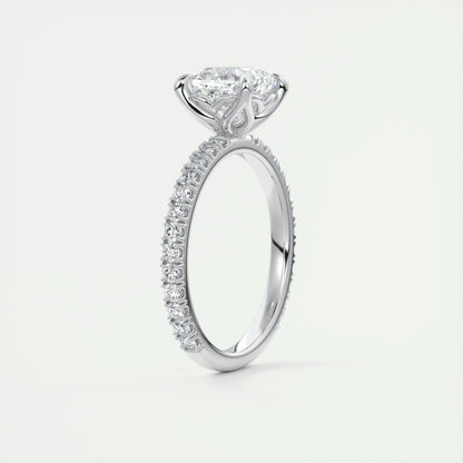 2 CT Cushion Solitaire CVD F/VS1 Diamond Engagement Ring