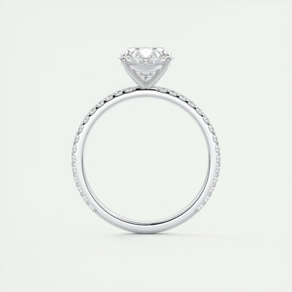 2 CT Oval Solitaire CVD F/VS1 Diamond Engagement Ring