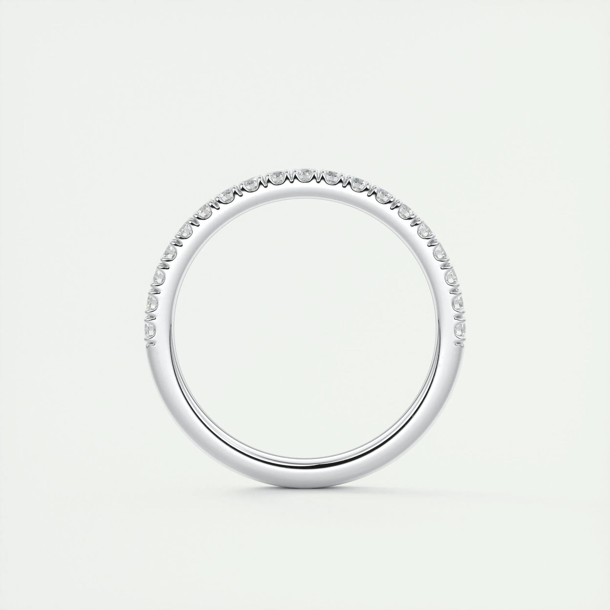 0.38 CT Round EF- VVS Diamond Half Eternity Wedding Band