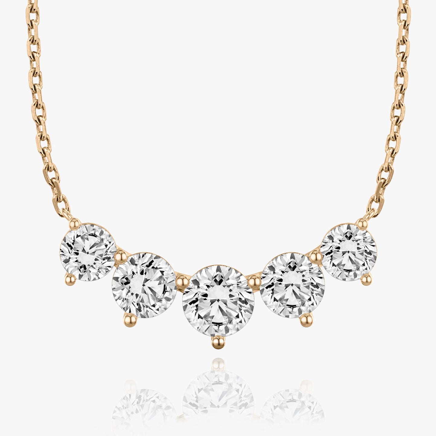 3.50 TC Round CVD F/VS Diamond Necklace