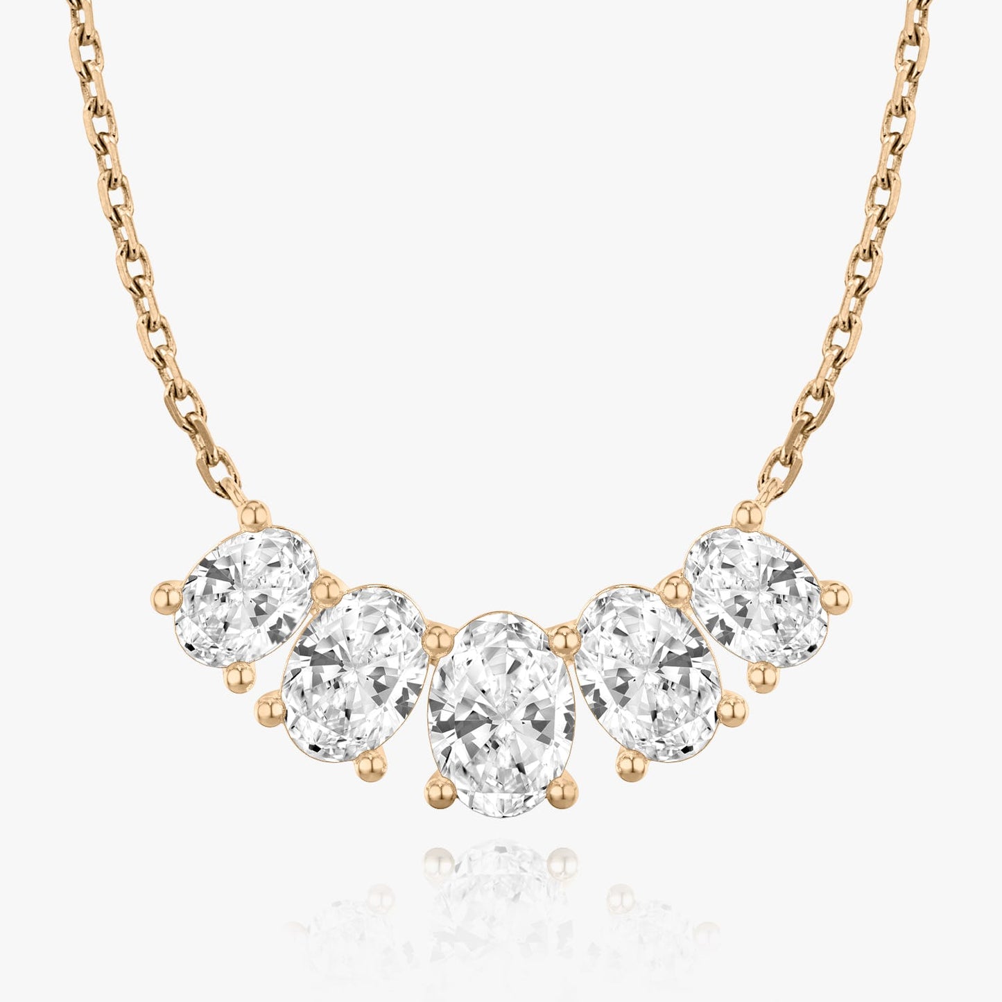 3.50 TC Oval CVD F/VS Diamond Necklace