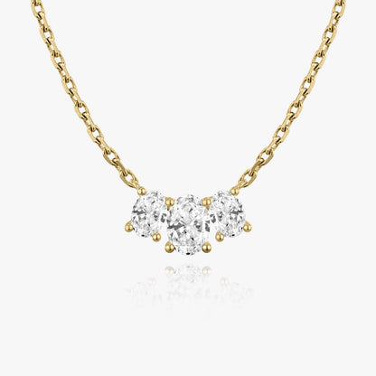 1.0 TCW Oval CVD F/VS Diamond Necklace