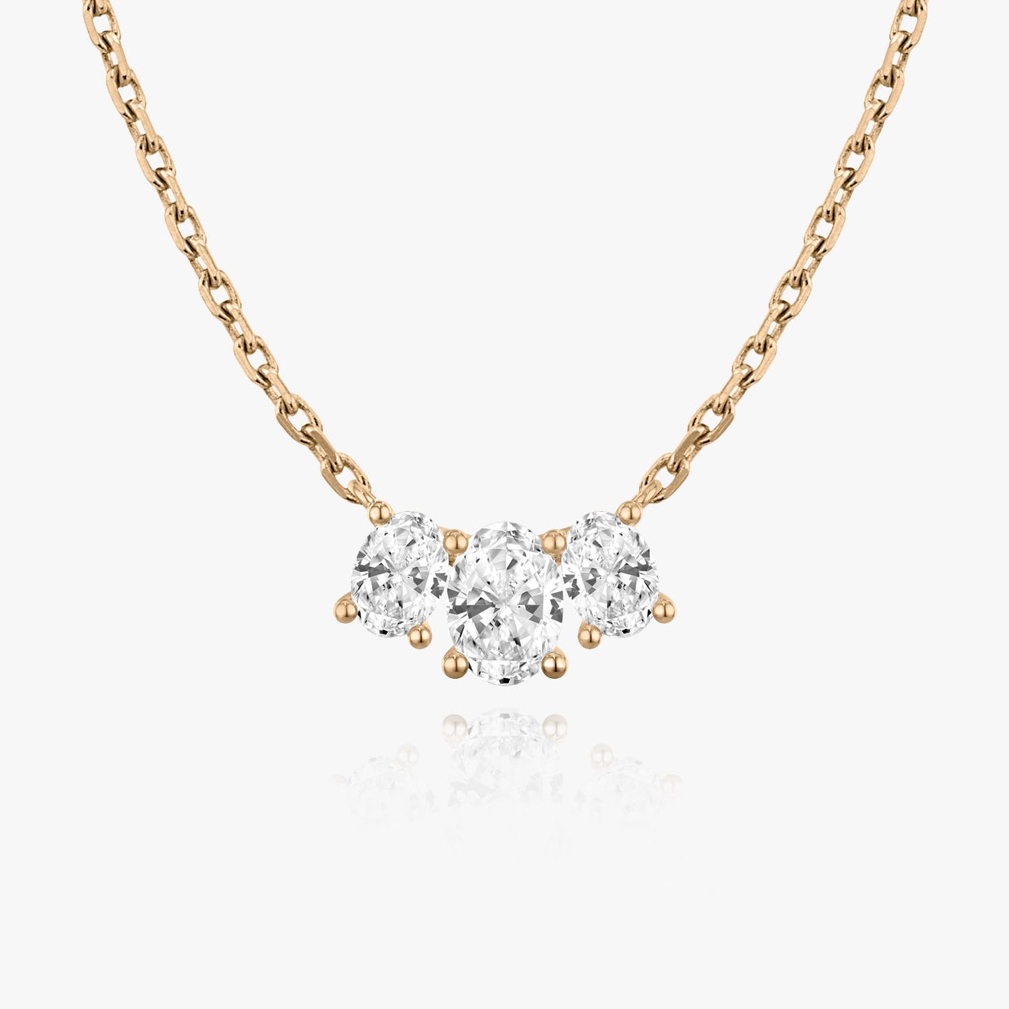 1.0 TCW Oval CVD F/VS Diamond Necklace