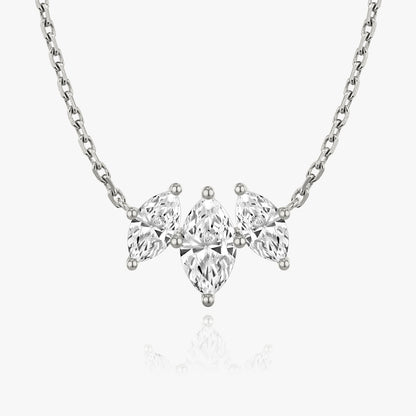 1.0 TCW Marquise CVD F/VS Diamond Necklace