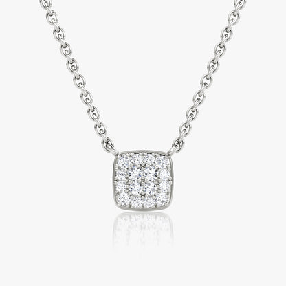 0.10 TCW Round CVD F/VS Diamond Necklace