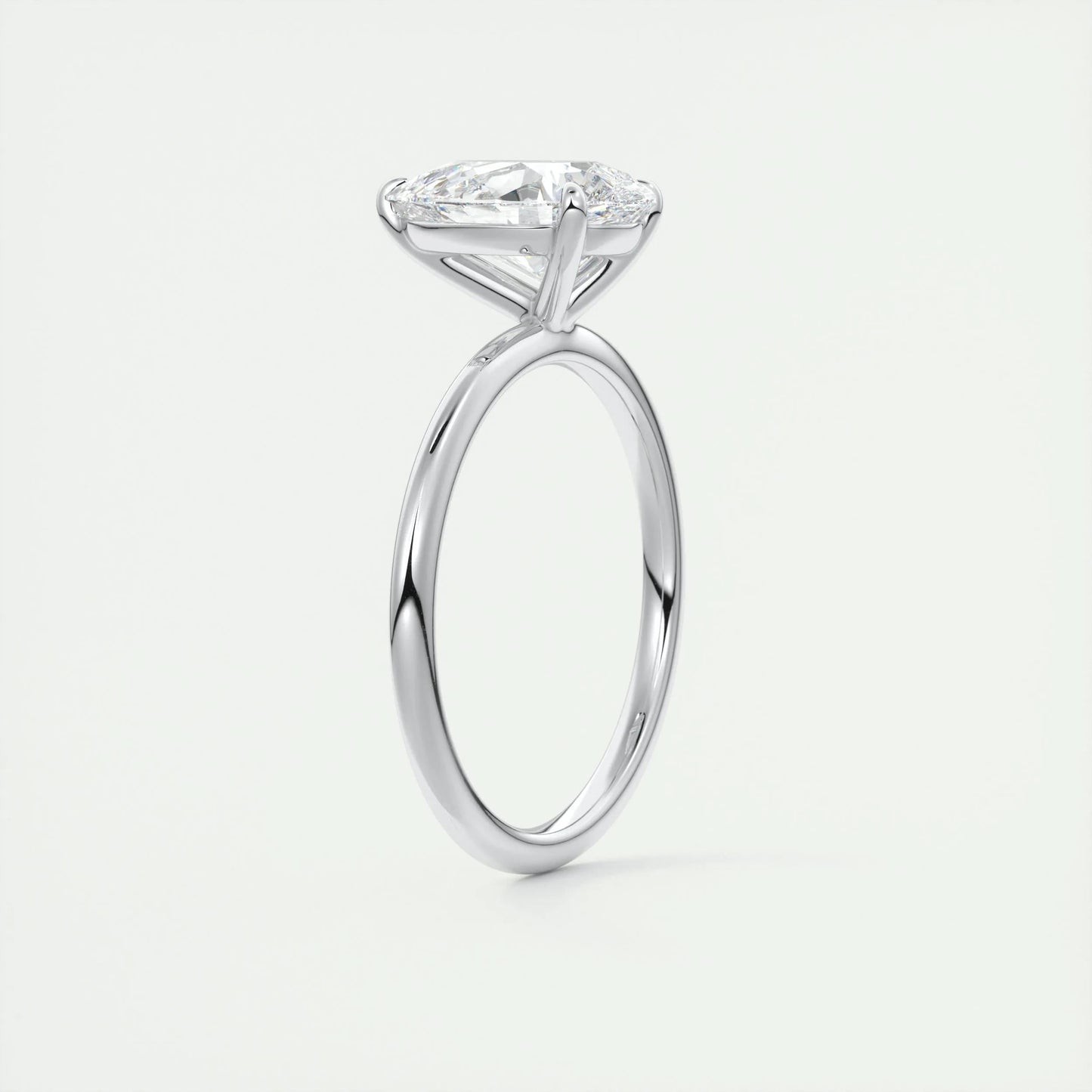 2 CT Pear Solitaire CVD F/VS1 Diamond Engagement Ring