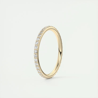 0.37 CT Round EF- VVS Diamond Full Eternity Wedding Band