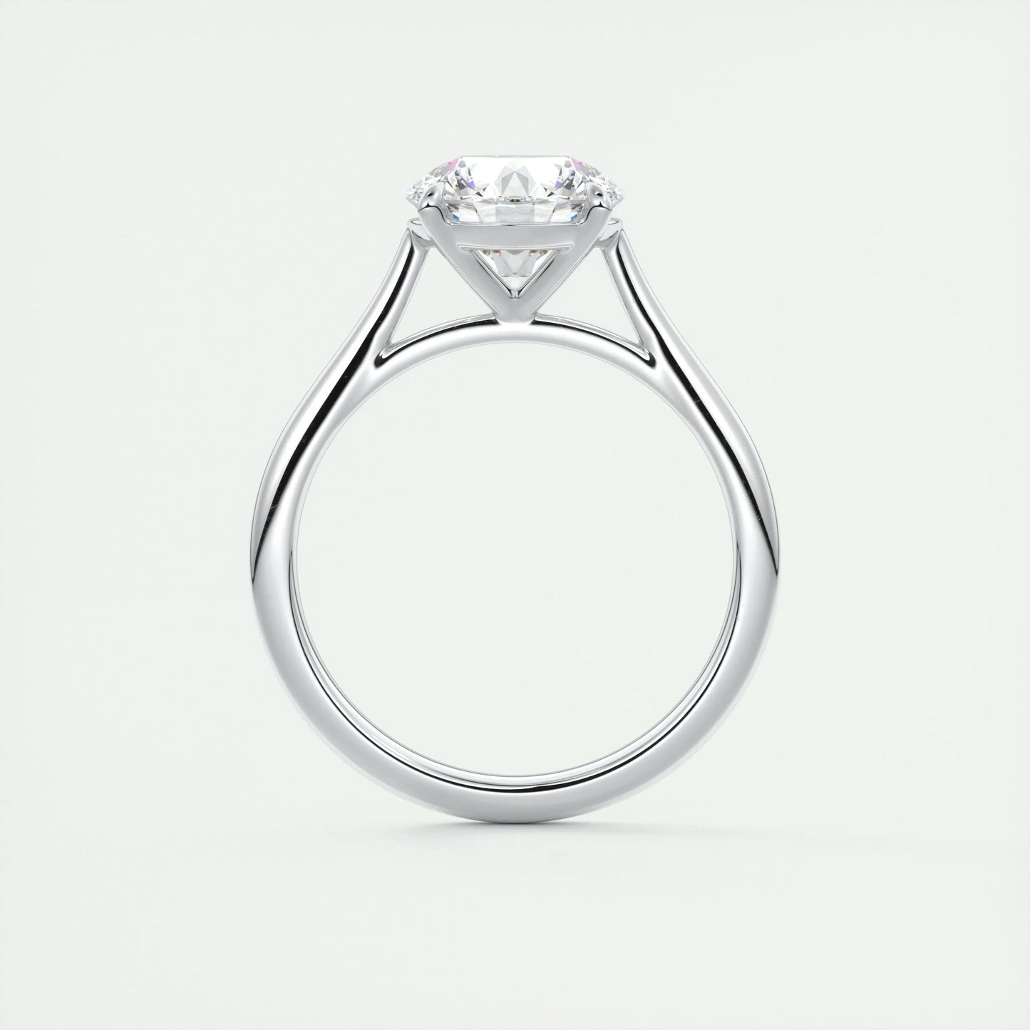 2 CT Round Solitaire CVD F/VS1 Diamond Engagement Ring