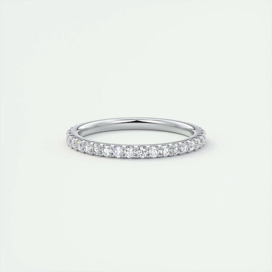 0.74 CT Round Full Eternity CVD EF/VVS Diamond Wedding Band