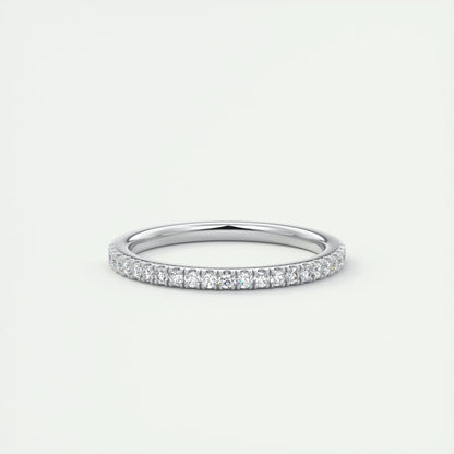 0.18 CT Round Half Eternity CVD EF/VVS Diamond Wedding Band