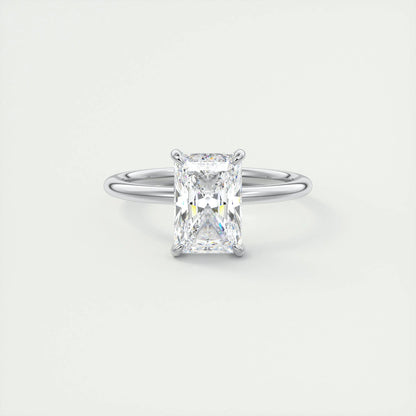 2 CT Radiant Hidden Halo CVD F/VS1 Diamond Engagement Ring