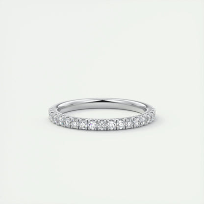 0.38 CT Round EF- VVS Diamond Half Eternity Wedding Band