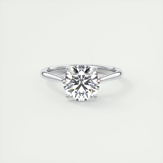 2 CT Round Solitaire CVD F/VS1 Diamond Engagement Ring