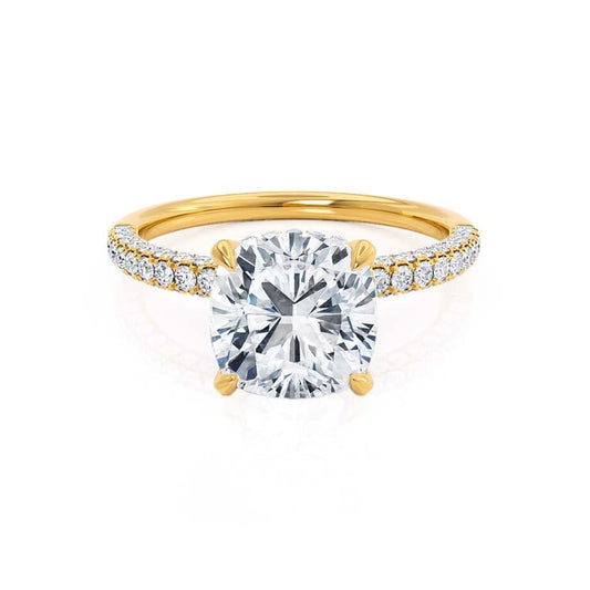 1.20 CT Cushion Hidden Halo CVD F/VS1 Diamond Engagement Ring