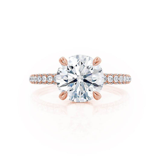 1.50 CT Round Hidden Halo CVD G/VVS2 Diamond Engagement Ring