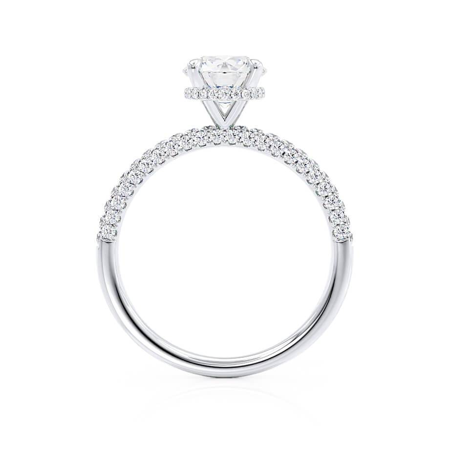 1.50 CT Round Hidden Halo CVD  G/VVS2 Diamond Engagement Ring