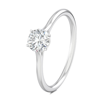 1.02 ct Round F- VS2 Diamond Solitaire Moissanite Engagement Ring