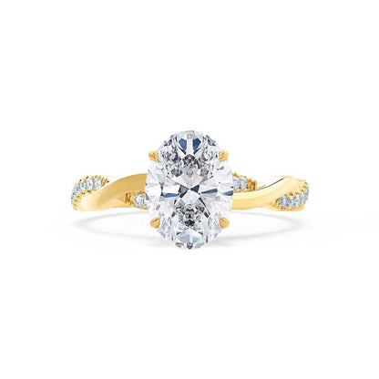 1.50 CT Oval Solitaire CVD F/VS2 Diamond Engagement Ring