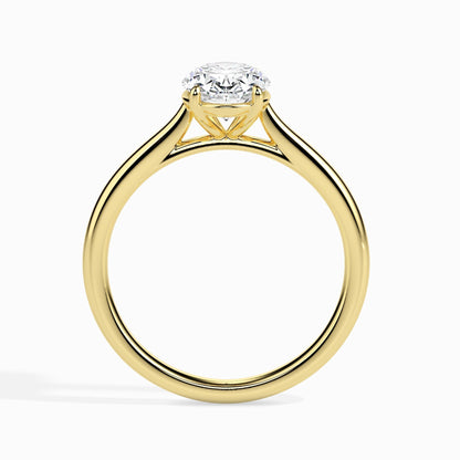 1ct Oval F- VS Diamond Solitaire Engagement Ring