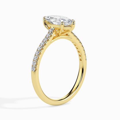 1 Marquise F- VS Diamond Pave Engagement Ring