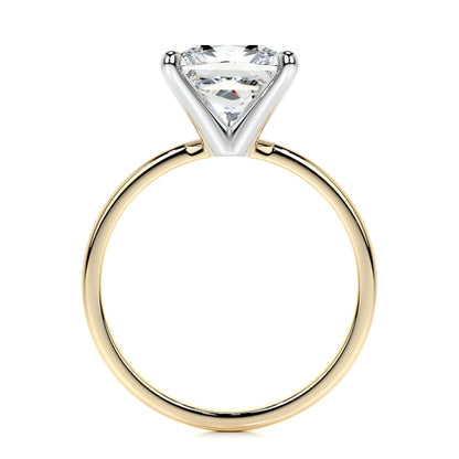 3.0 CT Princess Solitaire CVD F/VS2 Diamond Engagement Ring