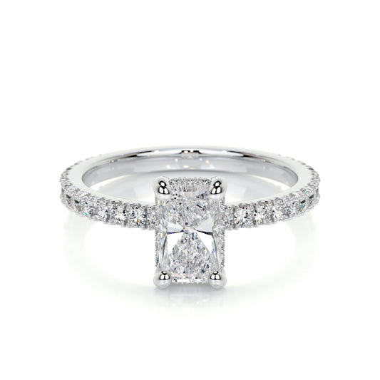 1.05 CT Radiant Hidden Halo CVD E/VS2 Diamond Engagement Ring