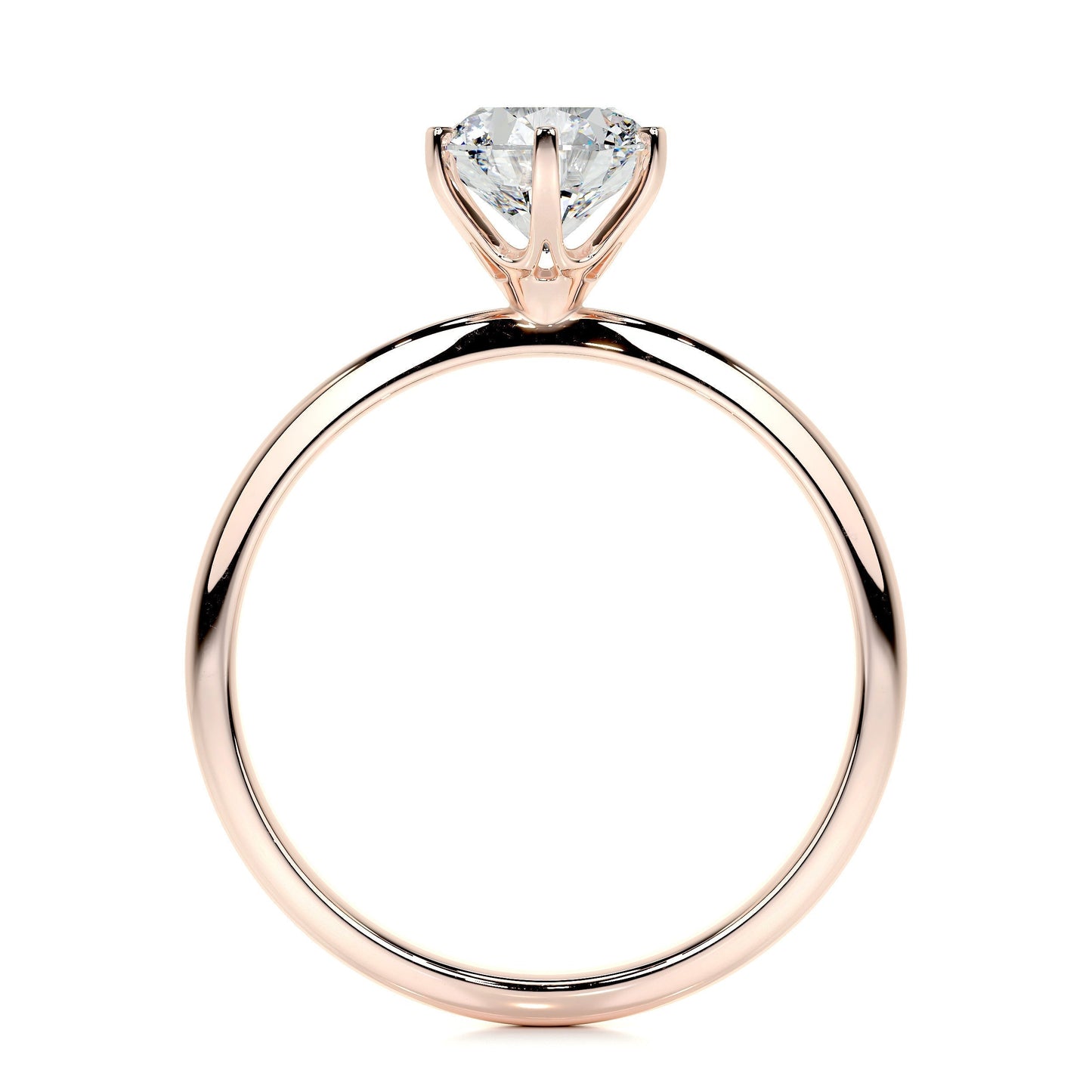 1.0 CT Round Solitaire CVD E/VS2 Diamond Engagement Ring