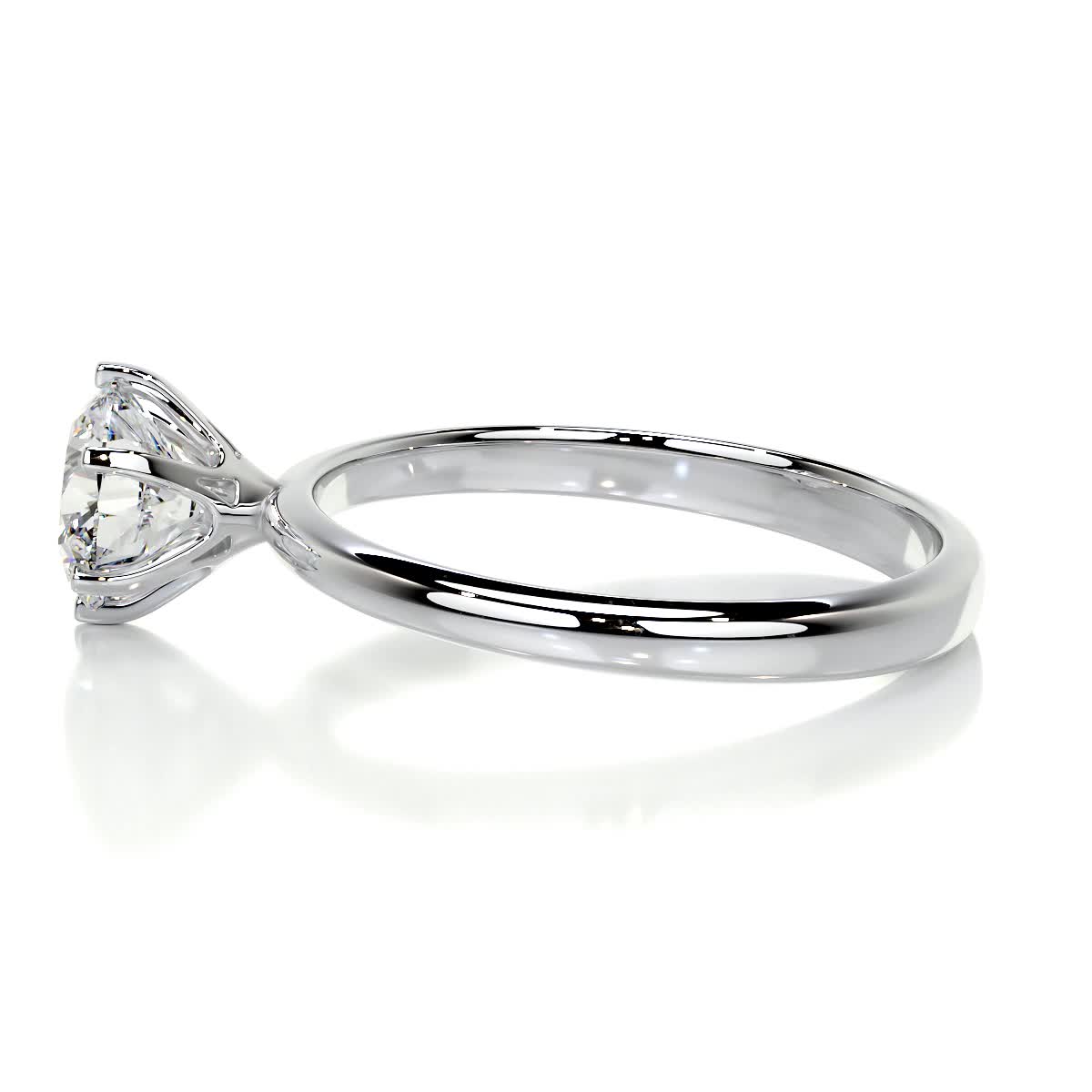 1.0 CT Round Solitaire CVD E/VS2 Diamond Engagement Ring