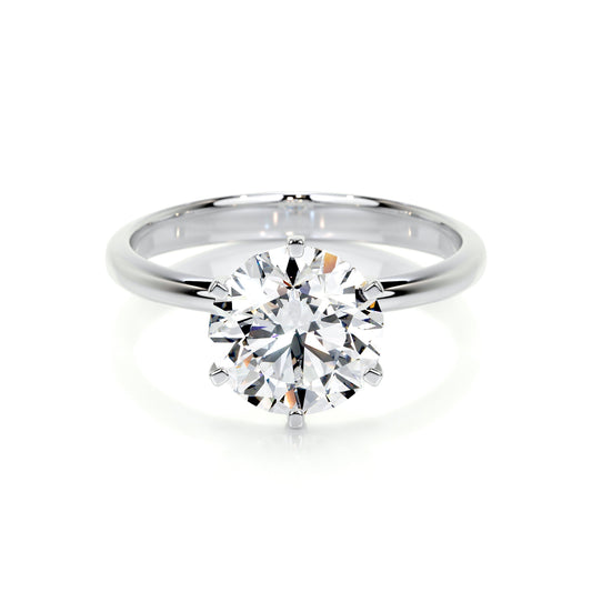 2.50 CT Round Solitaire CVD G/SI1 Diamond Engagement Ring