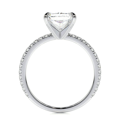 3.0 CT Radiant Solitaire CVD G/SI1 Diamond Engagement Ring