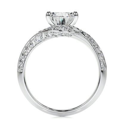 2.0 CT Pear Bypass CVD E/VS2 Diamond Engagement Ring