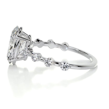 3.0 CT Oval Solitaire CVD  E/VS1 Diamond Engagement Ring