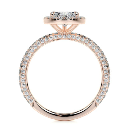 2.0 CT Pear Halo CVD F/VS2 Diamond Engagement Ring