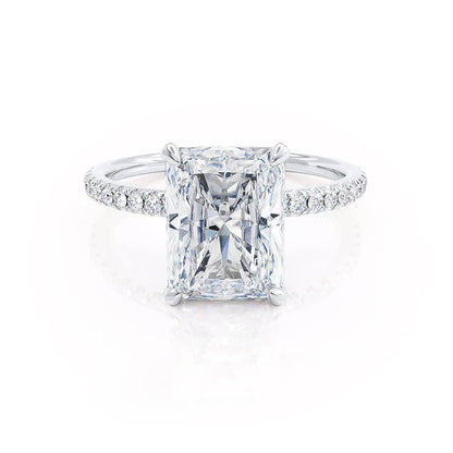 1.50 CT Radiant Hidden Halo CVD F/VS2 Diamond Engagement Ring