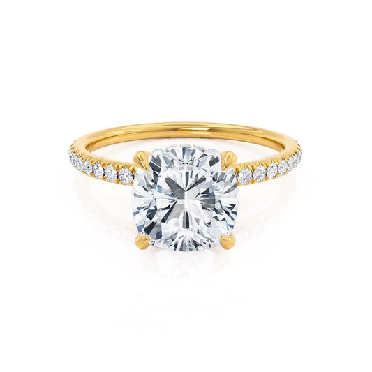 2.50 CT Cushion Hidden Halo CVD F/VS1 Diamond Engagement Ring