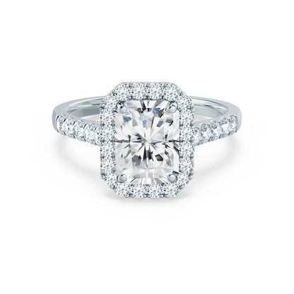 1.20 CT Radiant Halo CVD F/VVS2 Diamond Engagement Ring