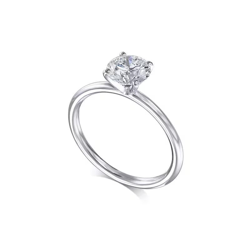 1.0 CT Round Solitaire CVD F/VS1 Diamond Engagement Ring