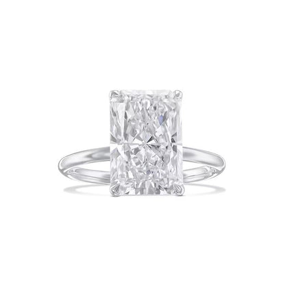 5.0 CT Radiant Solitaire CVD F/VS1 Diamond Engagement Ring